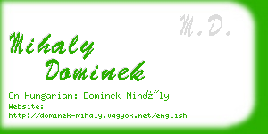 mihaly dominek business card